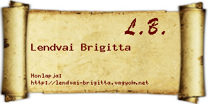 Lendvai Brigitta névjegykártya